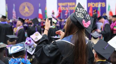 Scenes from Whittier College Commencement.