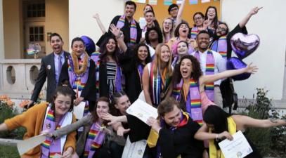 Lavender graduation at Whittier College 