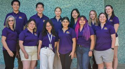 2023 cohort of the UniHealth Peer Health Educator Fellowship along with program staff and assistants