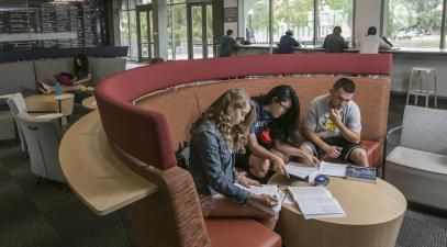 Students studying