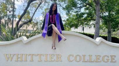 Maya Choy on Whittier College Campus