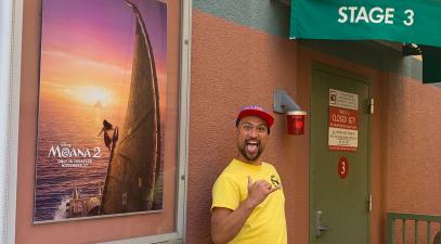 Napoleon Tavale outside a studio