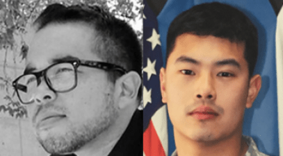 Student veterans Joshua Elsen '20 and Patrick Tsu '20