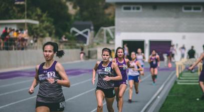 team running on track