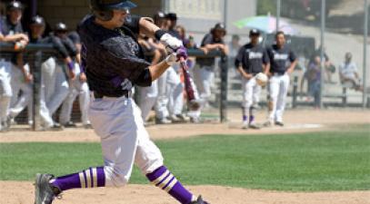 baseball player swinging