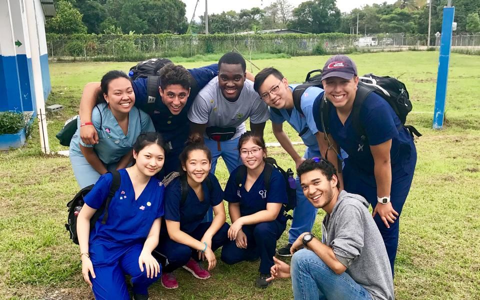 Students pose for a photo.