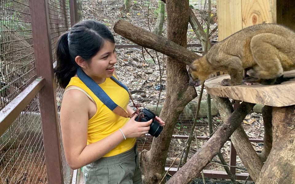 Brianne Estrada and an animal