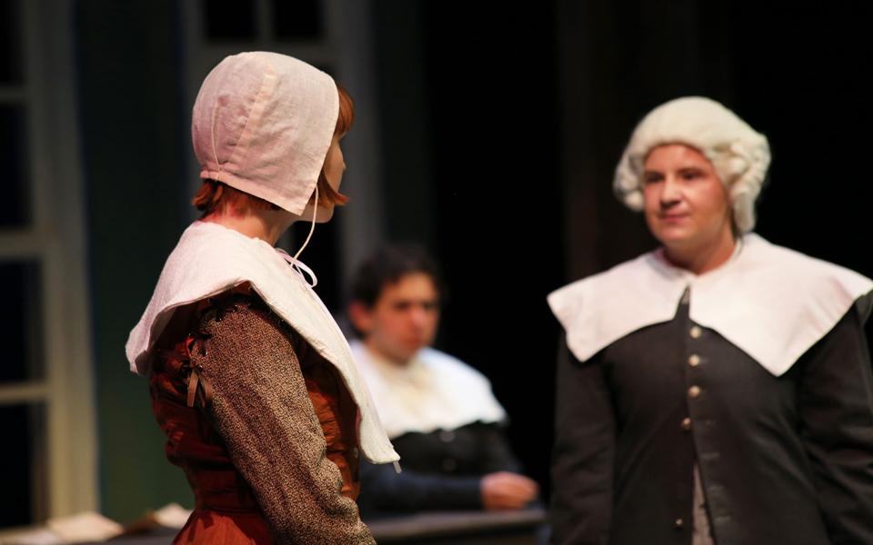 Students perform in The Crucible