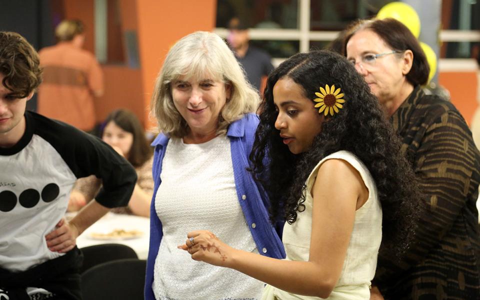 Professor Norden and Ethiopian student
