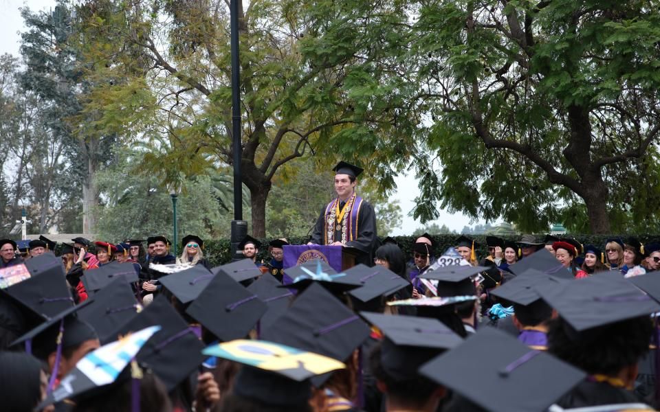 Student speaker at graduation