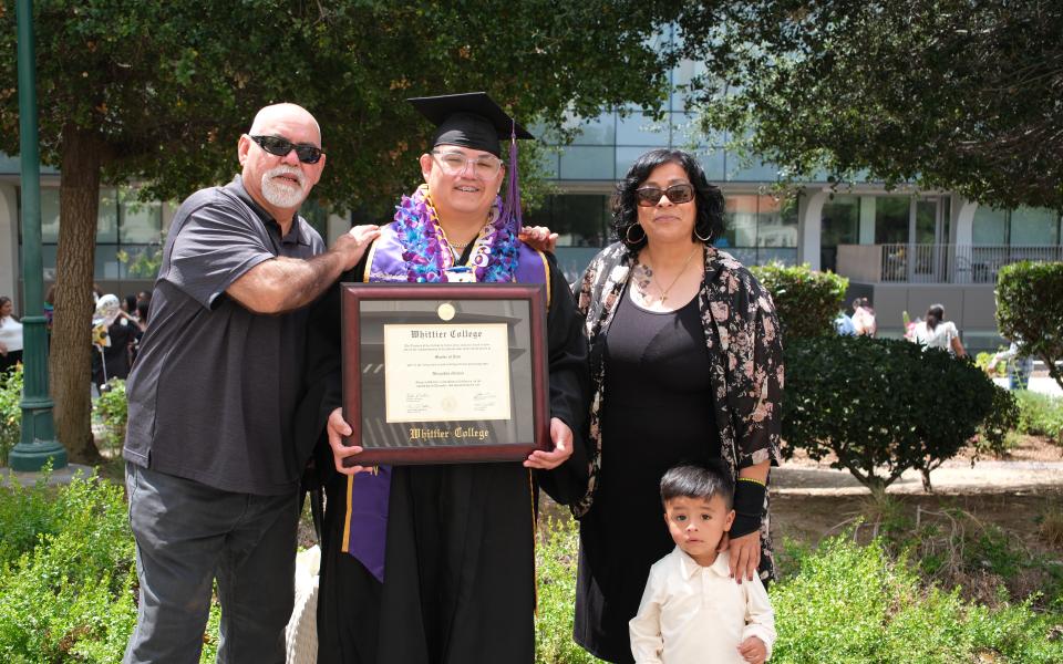 Family celebrating at graduation